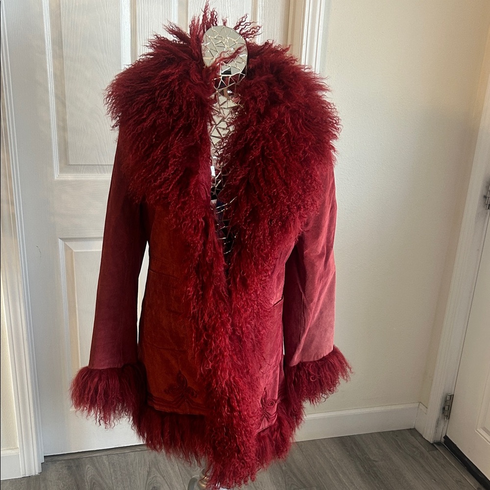 Luxurious Red Teddy Jacket
